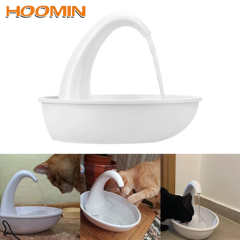 Automatic Swan Pet Cat Water Dispenser Feeding Water Flowing Fountain for Cat Dog Pet Cat Drinking Bowl Electric Water Dispenser